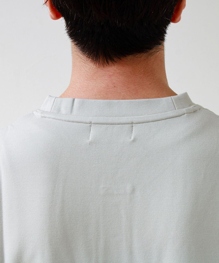 【抗菌防臭】ポンチ素材 ヘンリーネックTシャツ