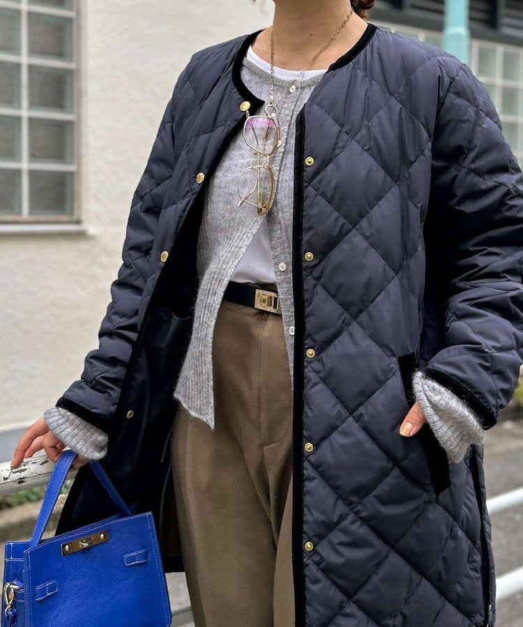 TAION×LIMONTA】別注ベロアパイピングロングダウン（5-0205-6-08-002