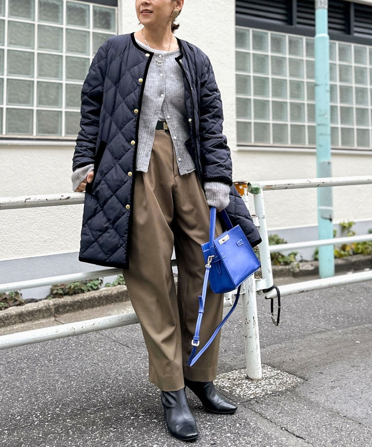 TAION×LIMONTA】別注ベロアパイピングロングダウン（5-0205-6-08-002