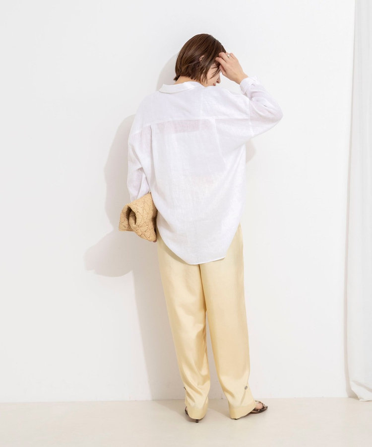 ［WEB限定 TIME SALE！］【一部店舗＆WEB限定カラー】ウォッシャブル高機能サテン裾タブ付きパンツ