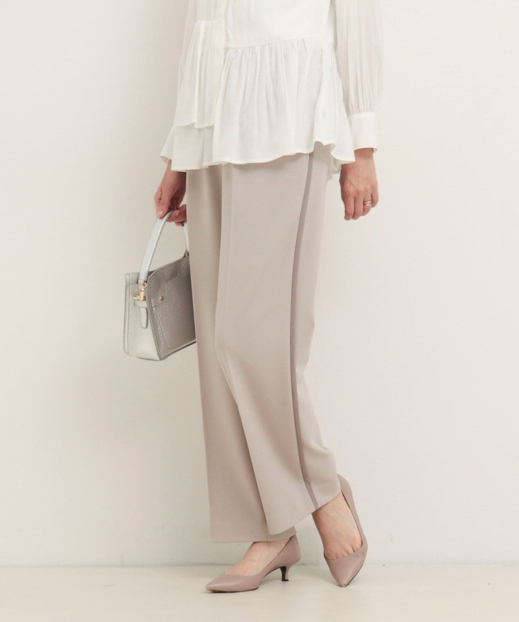 MAQWEL/マクウェル】ウォッシャブルカプリジョーゼットパンツ（5-0039