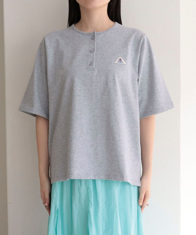 【GEVACO/ゲバコ】別注レディースヘンリーネックTシャツ