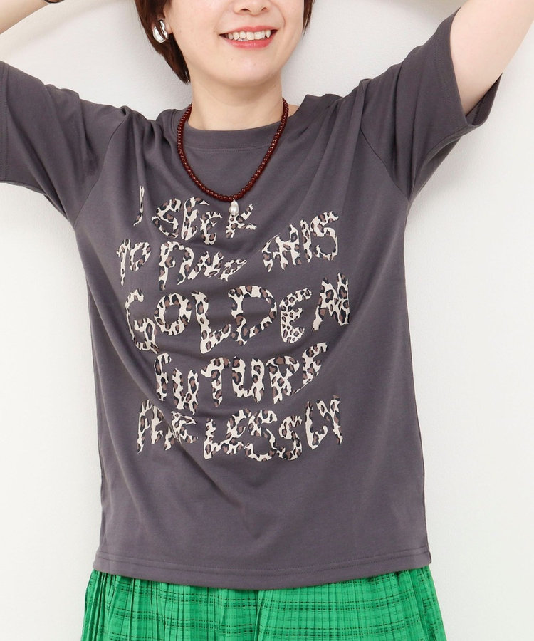 ヒョウ柄ロゴTee
