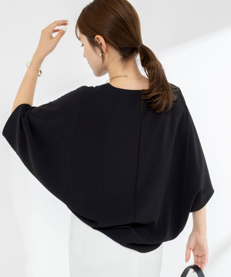 【WEB限定】ウォッシャブルジョーゼットコクーンブラウス