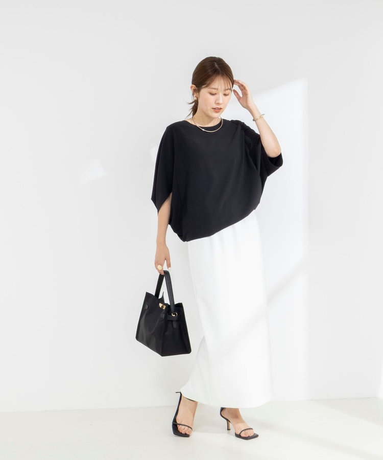 【WEB限定】ウォッシャブルジョーゼットコクーンブラウス