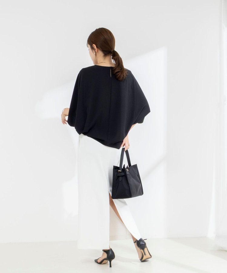 【WEB限定】ウォッシャブルジョーゼットコクーンブラウス