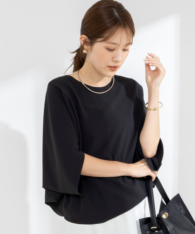 【WEB限定】ウォッシャブルジョーゼットコクーンブラウス