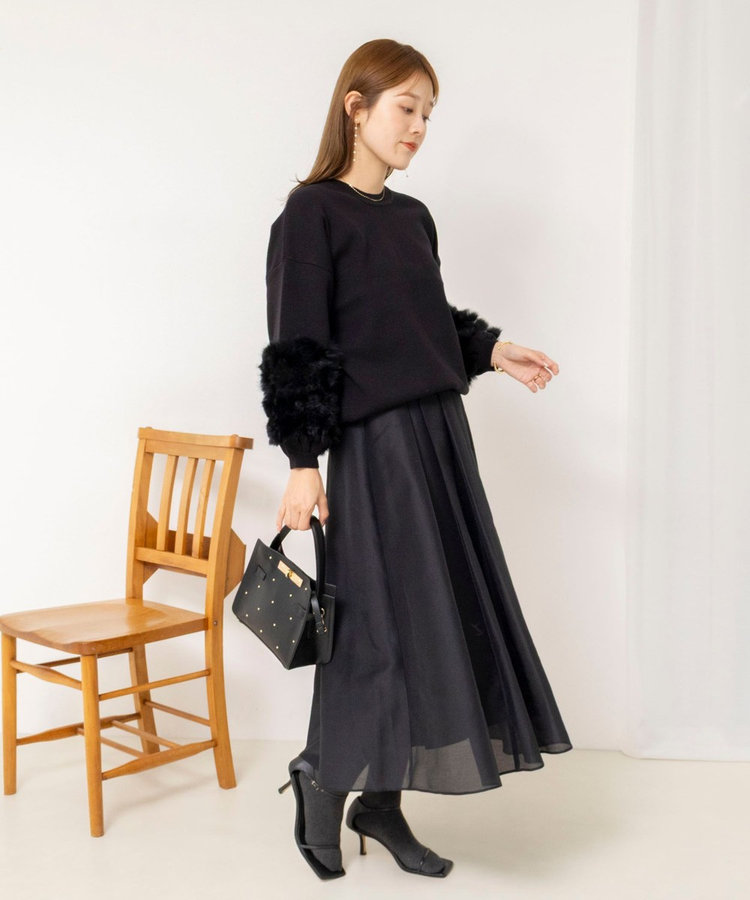 【TORRAZZO DONNA/トラッゾドンナ】2WAY Rabbit Fur knit Top