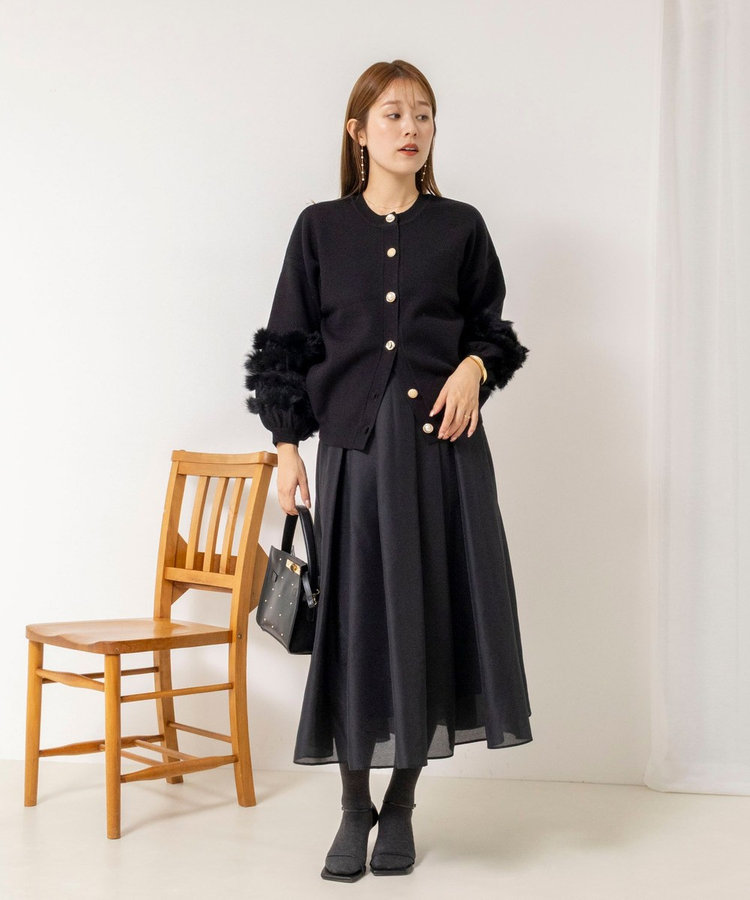 【TORRAZZO DONNA/トラッゾドンナ】2WAY Rabbit Fur knit Top