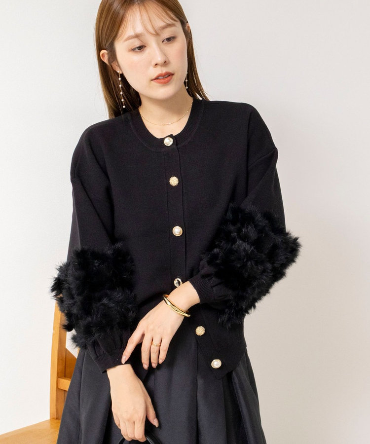 【TORRAZZO DONNA/トラッゾドンナ】2WAY Rabbit Fur knit Top