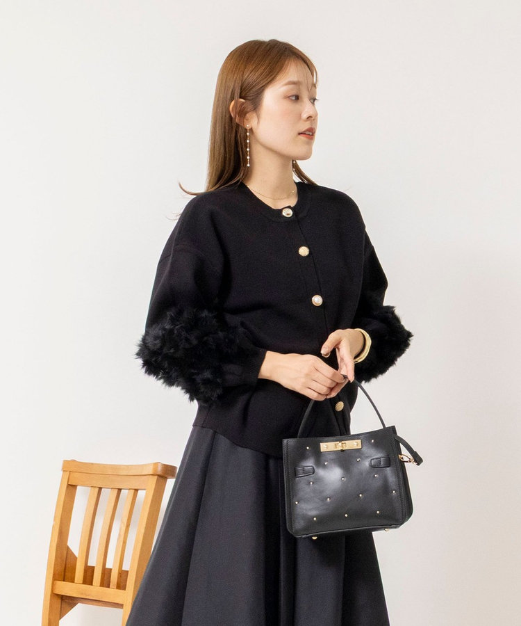 【TORRAZZO DONNA/トラッゾドンナ】2WAY Rabbit Fur knit Top