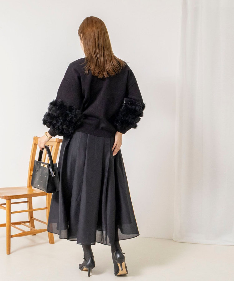 【TORRAZZO DONNA/トラッゾドンナ】2WAY Rabbit Fur knit Top