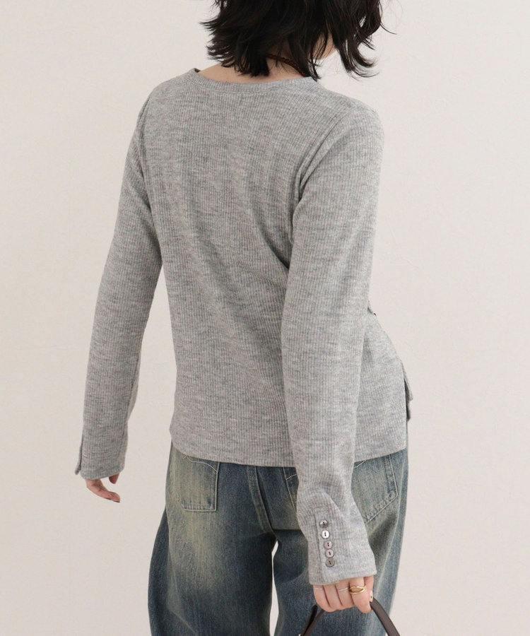リブニットソーカシュクールプルオーバー