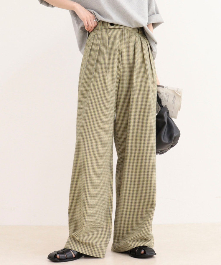 ［WEB限定 SPECIAL SALE！］《セットアップ対応》ギンガム/無地タックパンツ