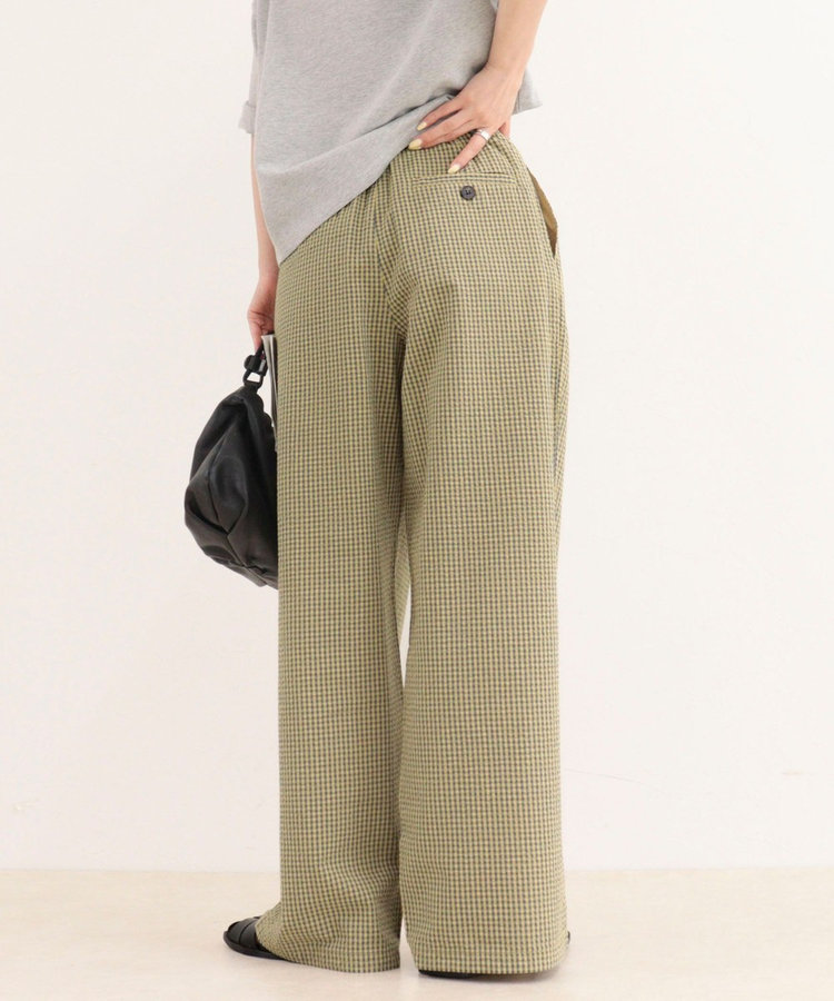 ［WEB限定 SPECIAL SALE！］《セットアップ対応》ギンガム/無地タックパンツ