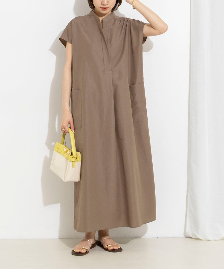 【WEB＆一部店舗限定カラー】ウォッシャブルエクセルテックタンブラースタンドカラースキッパーワンピース