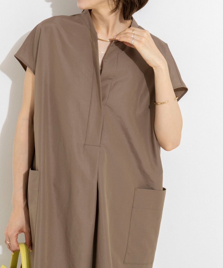 【WEB＆一部店舗限定カラー】ウォッシャブルエクセルテックタンブラースタンドカラースキッパーワンピース