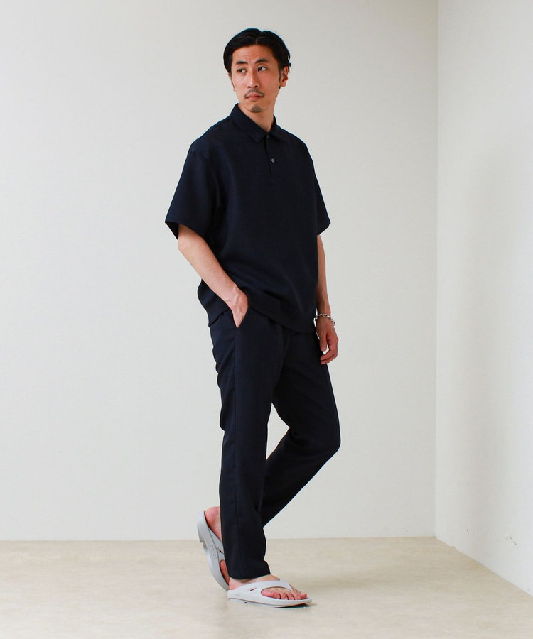 【セットアップ対応】リネンライクキャンバスパンツ