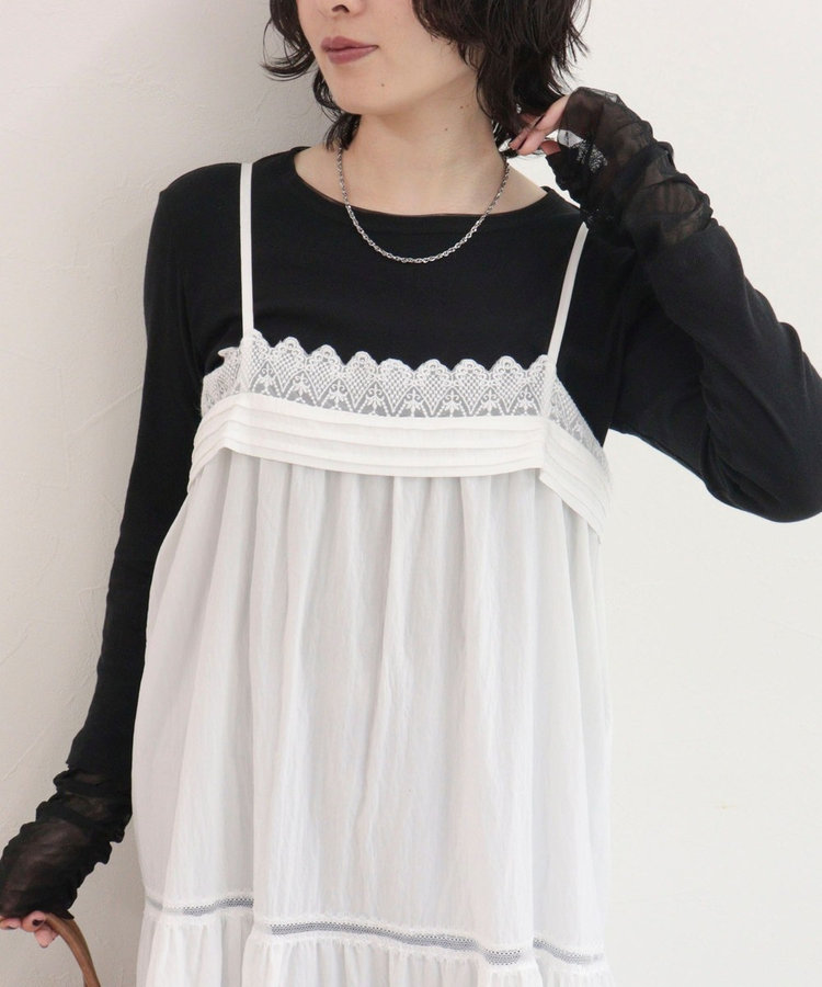 レイヤードスリーブロンTシャツ