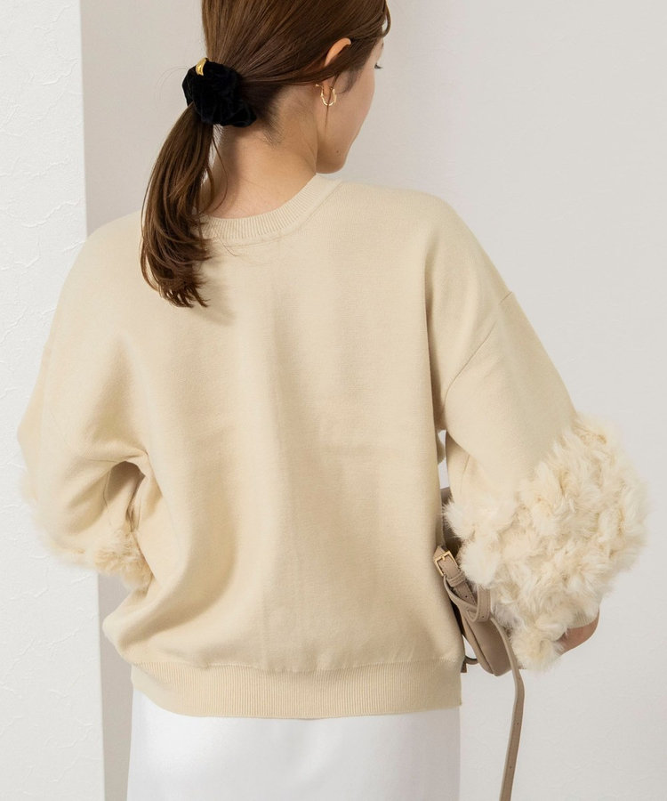 【TORRAZZO DONNA/トラッゾドンナ】2WAY Rabbit Fur knit Top
