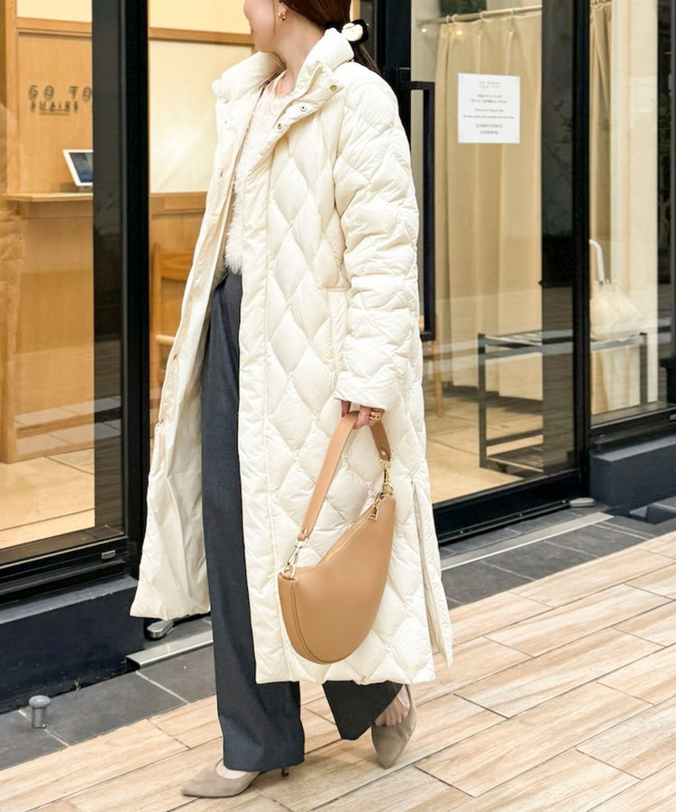 スタイルミキサー【別注】TAIONロングダウンコート （アイボリー）