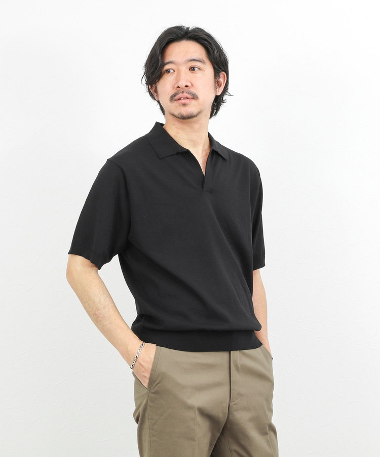 ［WEB限定 TIME SALE！］強撚シルクコットン 成型スキッパーニットポロ 26SS / ウォッシャブル