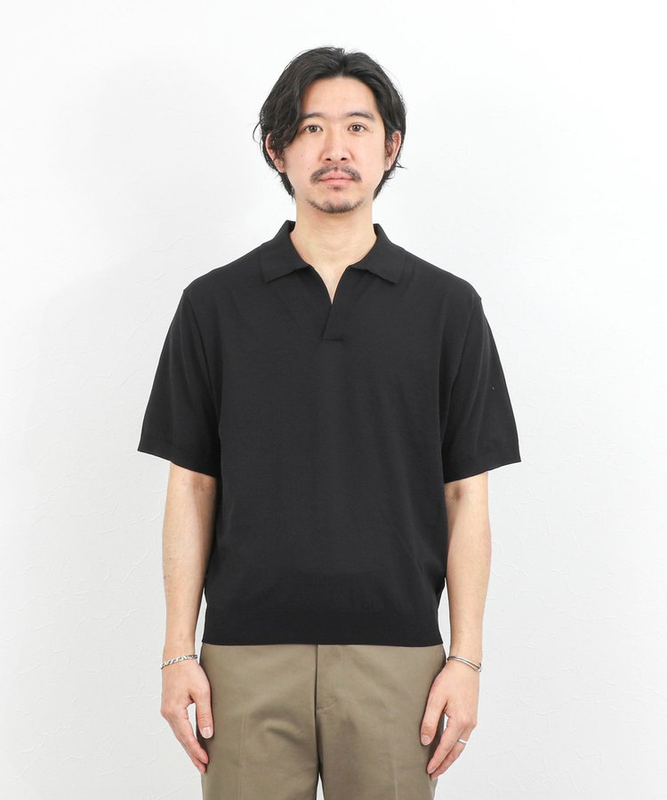 ［WEB限定 TIME SALE！］強撚シルクコットン 成型スキッパーニットポロ 26SS / ウォッシャブル