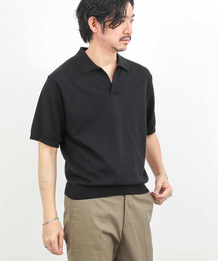 ［WEB限定 TIME SALE！］強撚シルクコットン 成型スキッパーニットポロ 26SS / ウォッシャブル