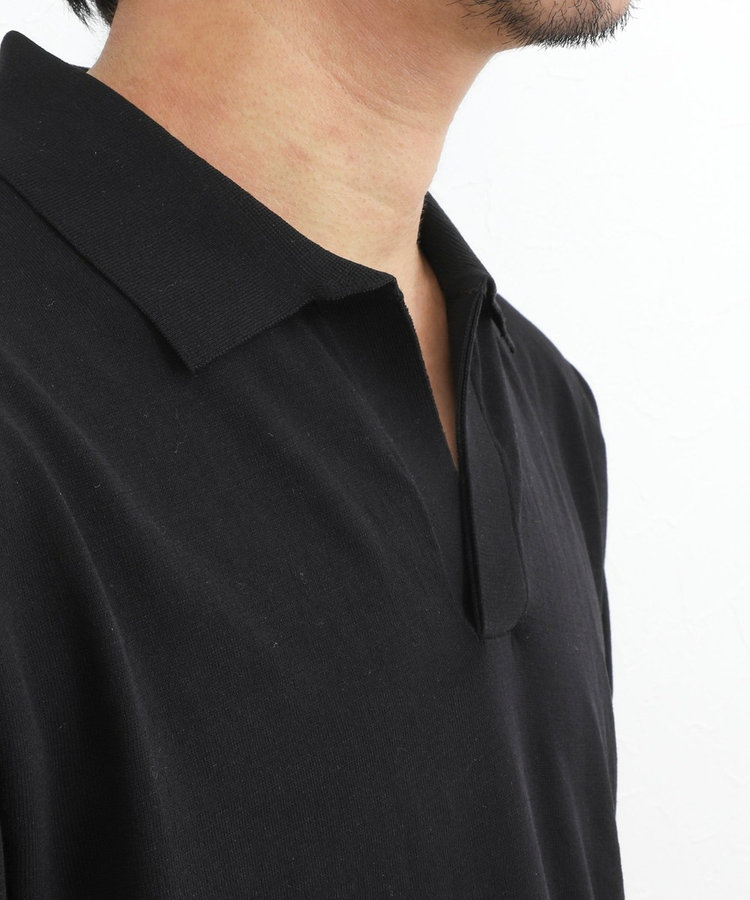 ［WEB限定 TIME SALE！］強撚シルクコットン 成型スキッパーニットポロ 26SS / ウォッシャブル
