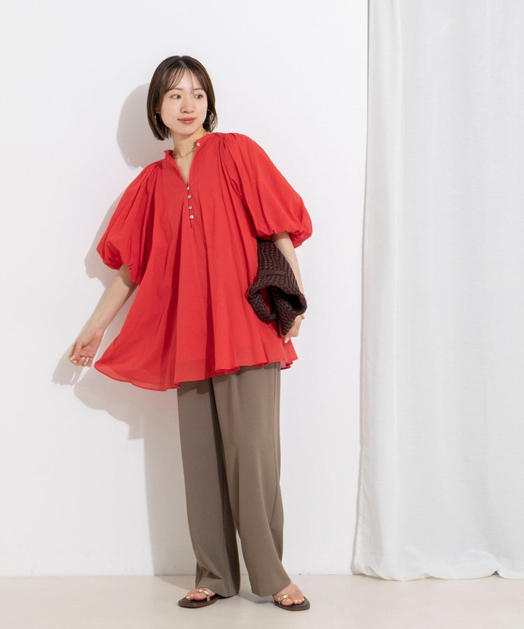 【WEB＆一部店舗限定カラー】《セットアップ対応》ジョーゼットイージーワイドパンツ