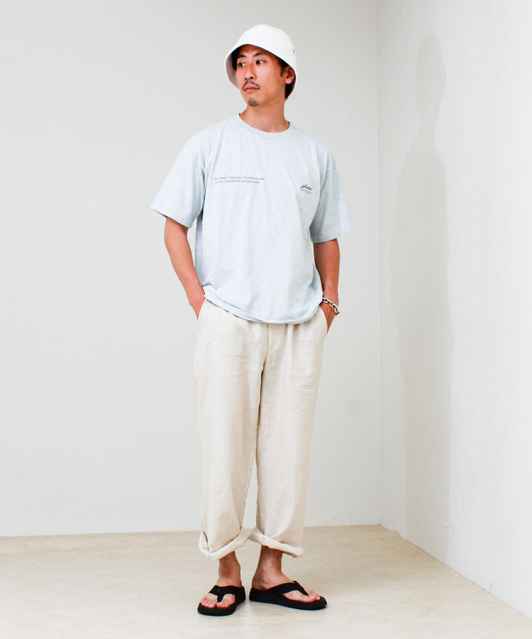 【SCREEN STARS/スクリーンスターズ】杢ボディ染め 配色ロゴ クルーネックカラーＴシャツ