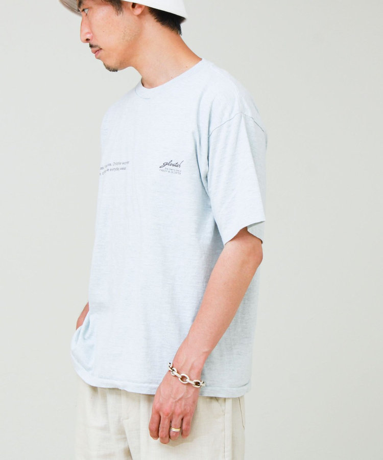 【SCREEN STARS/スクリーンスターズ】杢ボディ染め 配色ロゴ クルーネックカラーＴシャツ