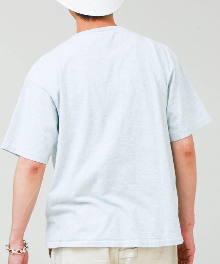 【SCREEN STARS/スクリーンスターズ】杢ボディ染め 配色ロゴ クルーネックカラーＴシャツ