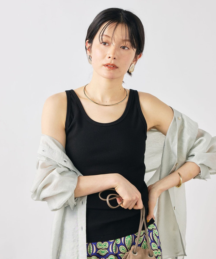 ［WEB限定 SPECIAL SALE！］ウォッシャブルヴィンテージリブ2WAYタンク