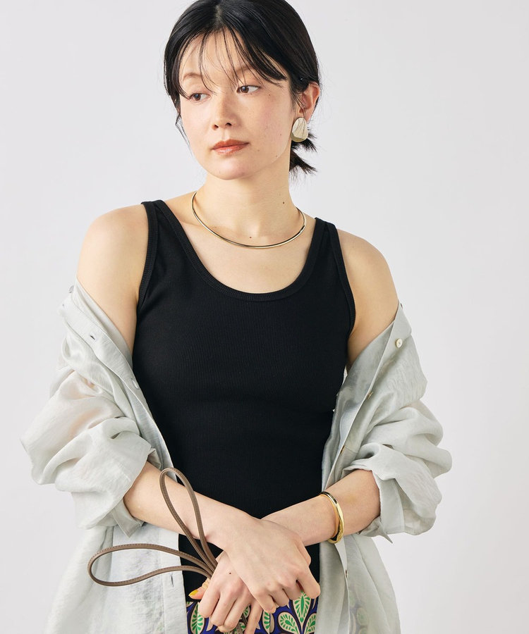 ［WEB限定 SPECIAL SALE！］ウォッシャブルヴィンテージリブ2WAYタンク