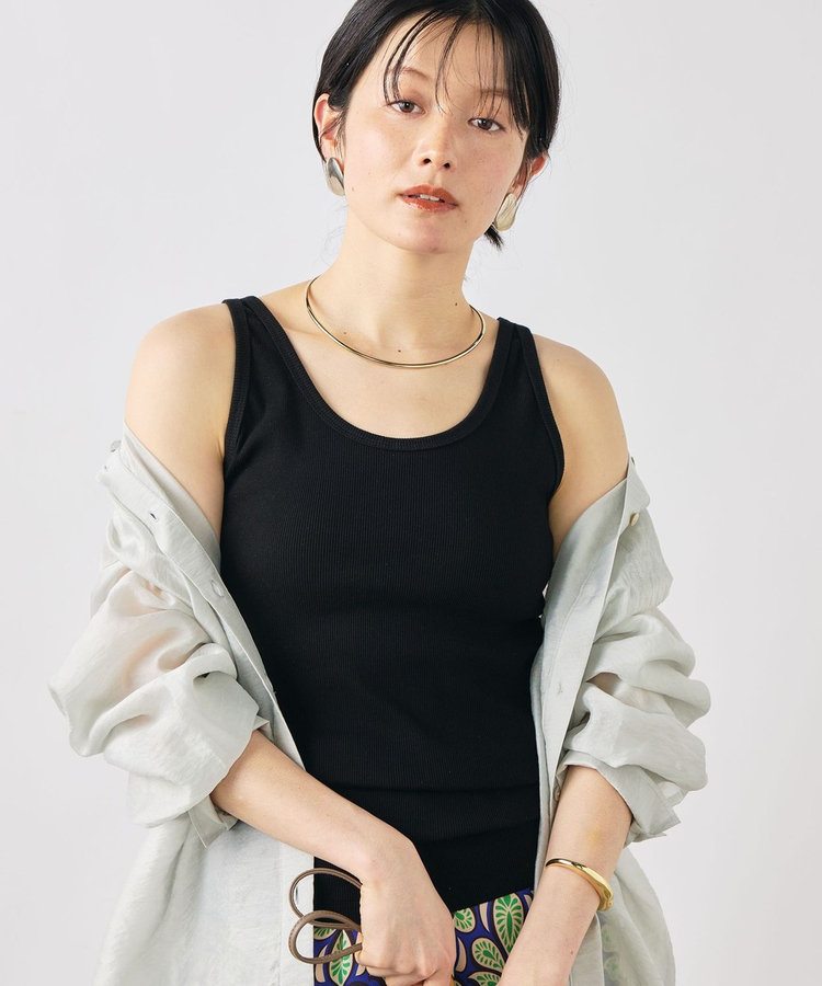 ［WEB限定 SPECIAL SALE！］ウォッシャブルヴィンテージリブ2WAYタンク