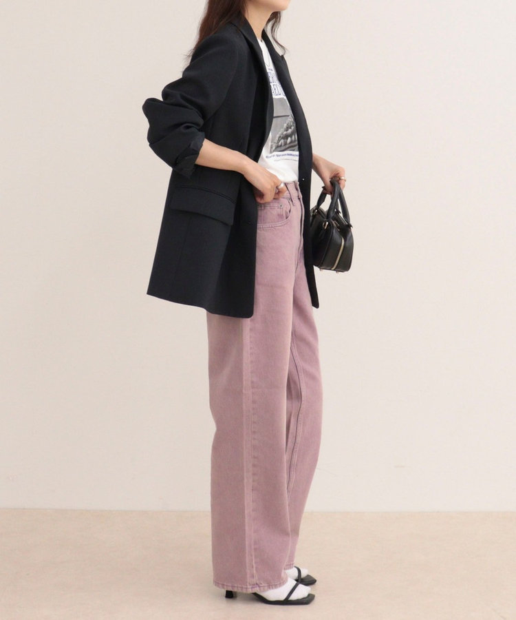 Soft color straight Denim