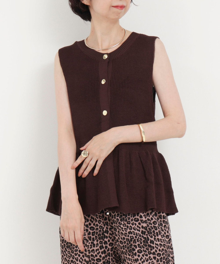 ペプラムニットジレ（5-0832-4-22-030）｜fredy couleur(フレディ