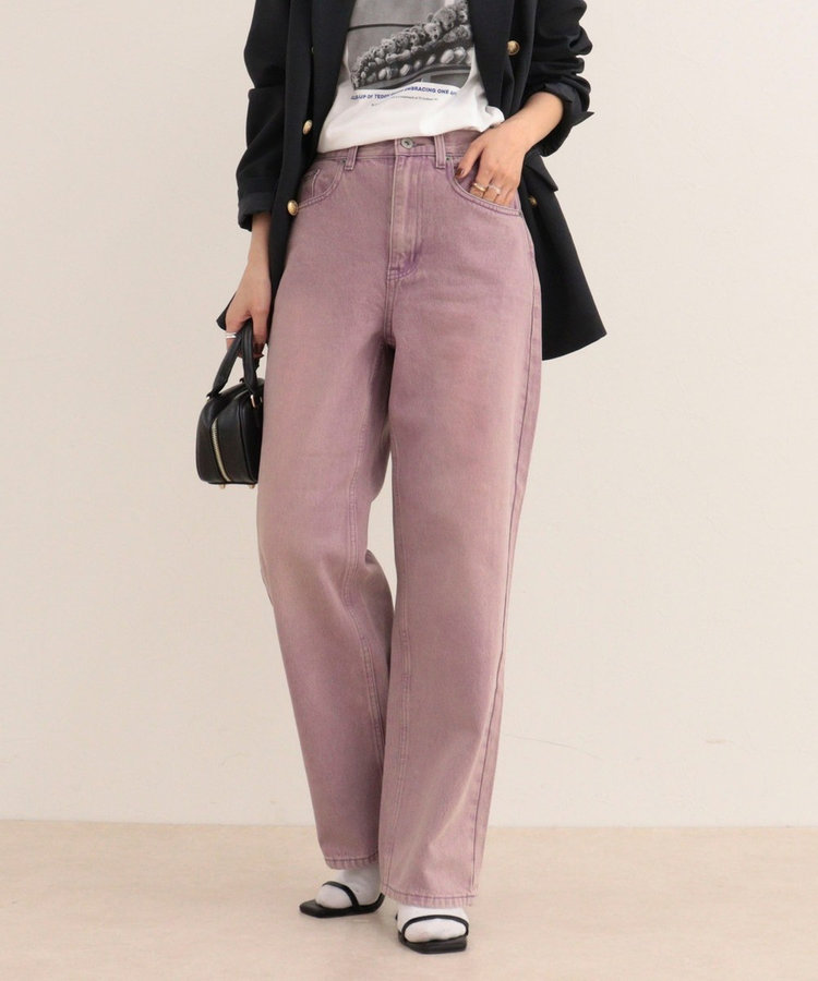 Soft color straight Denim