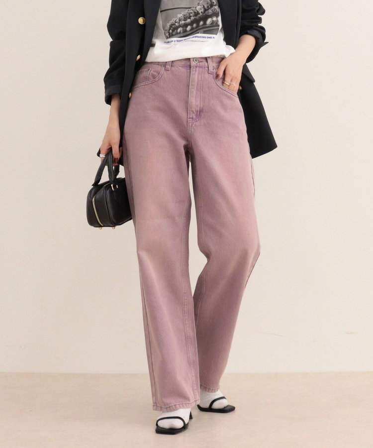 Soft color straight Denim