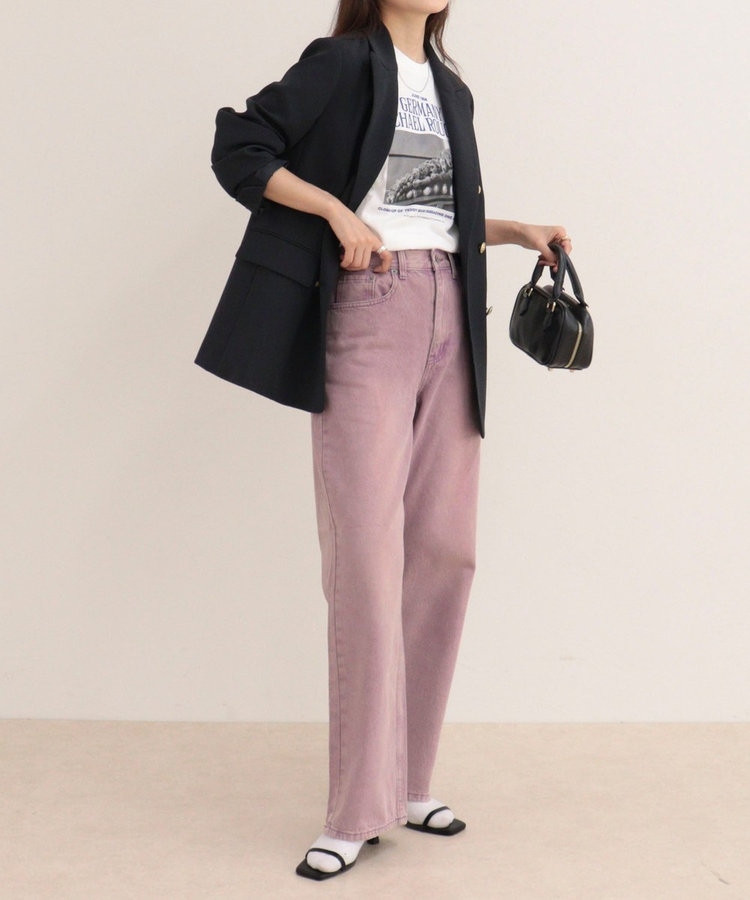 Soft color straight Denim