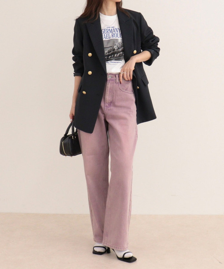 Soft color straight Denim