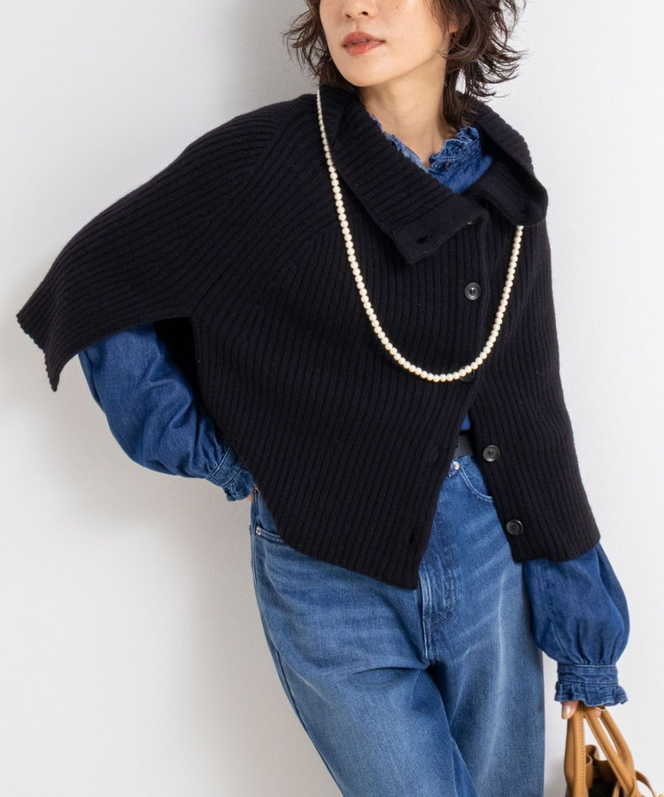 【追加】《手洗い可能》2WAYニットポンチョ