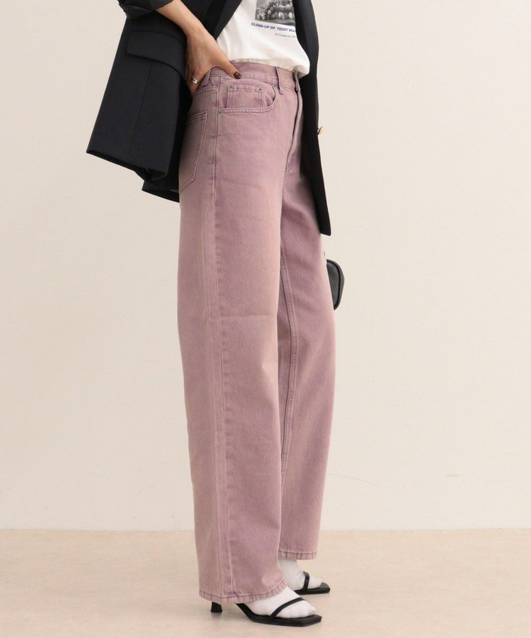 Soft color straight Denim