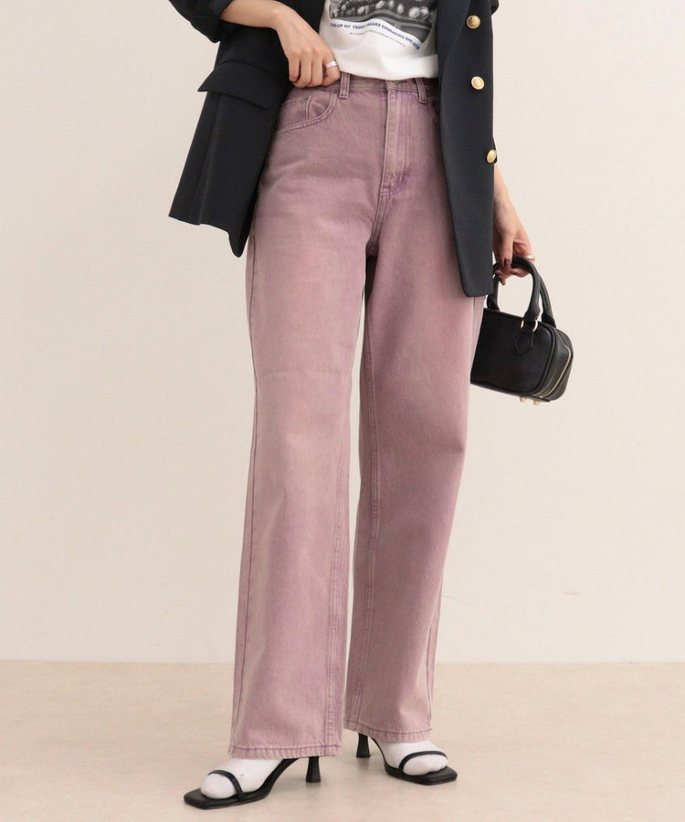 Soft color straight Denim