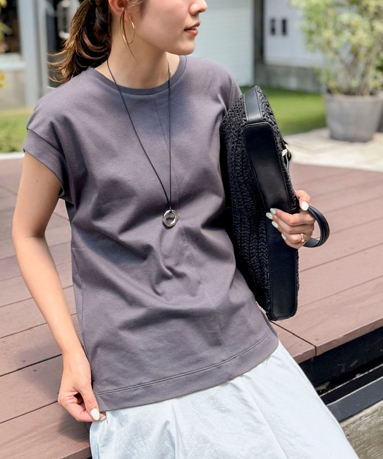《ノーリーズオリジナル美容Tシャツ》シルクアミノ酸加工オーバーノースリーブ