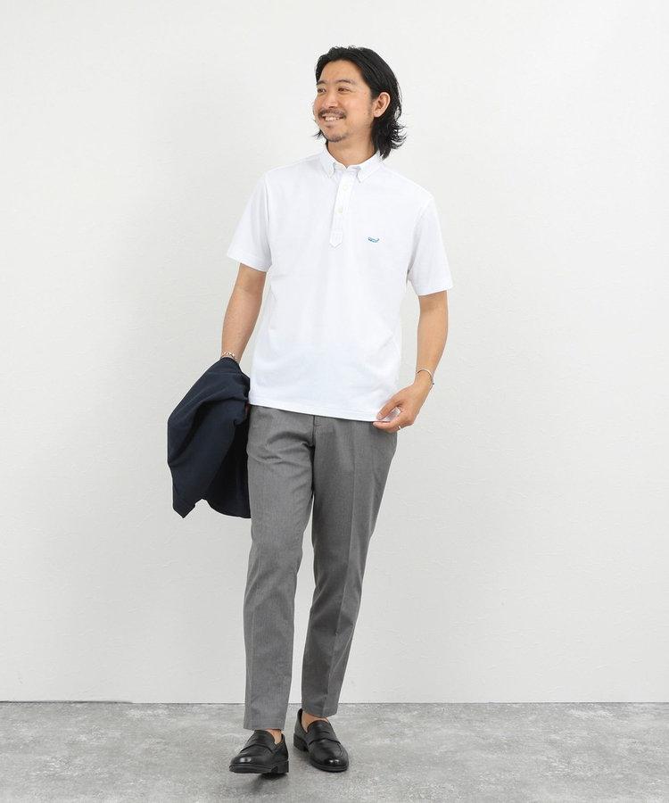 《ビジカジ対応》クジラ Polo ボタンダウンポロシャツ 26SS