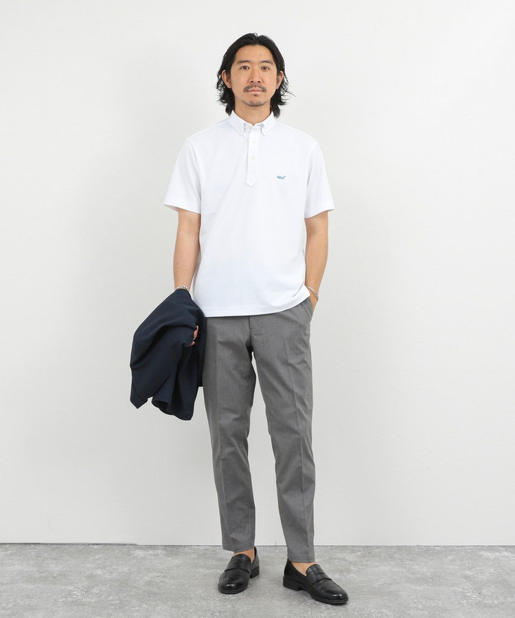 《ビジカジ対応》クジラ Polo ボタンダウンポロシャツ 26SS