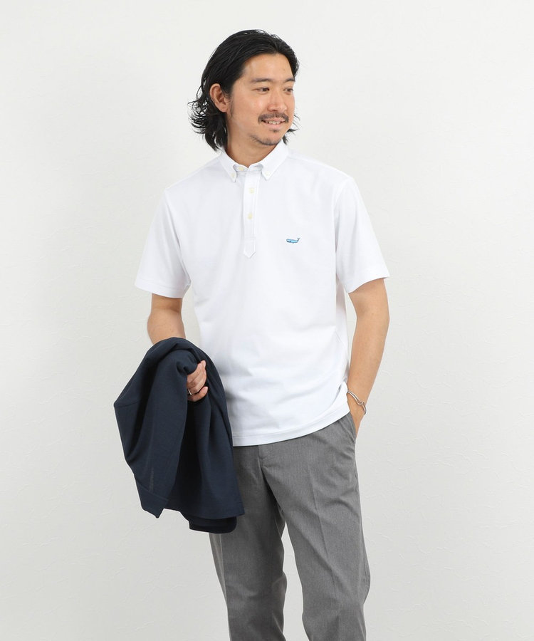 《ビジカジ対応》クジラ Polo ボタンダウンポロシャツ 26SS