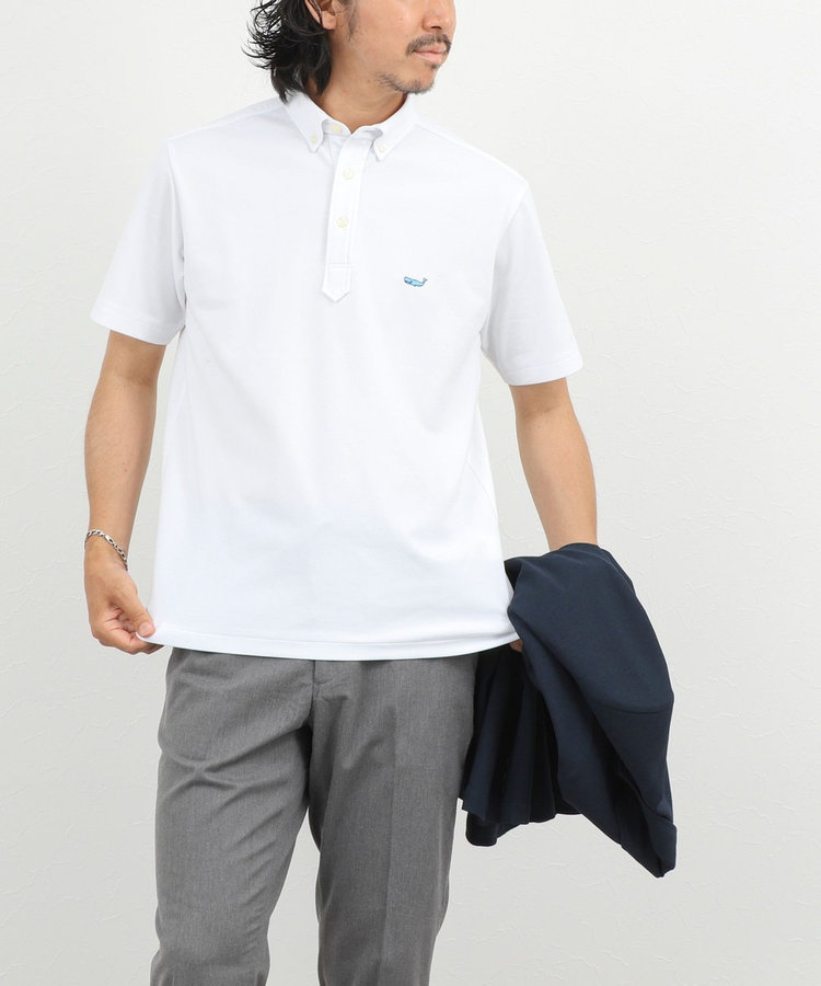 《ビジカジ対応》クジラ Polo ボタンダウンポロシャツ 26SS